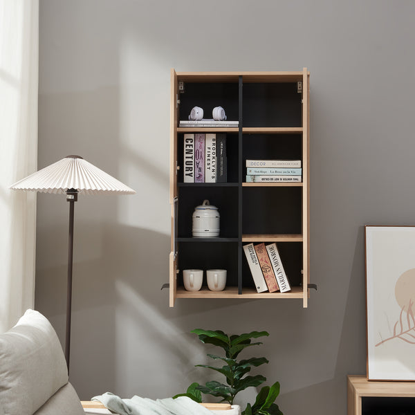Dulap perete Noppen 98x60x35 cm efect stejar [en.casa]