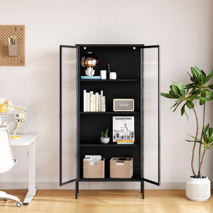 Vitrina Vinterhavn negru [en.casa]