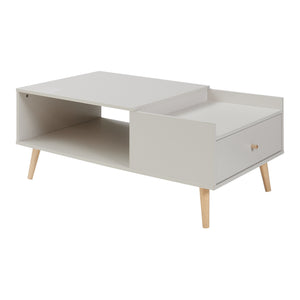 Masuta cafea Hallevil 44x106x59 cm alb [en.casa]