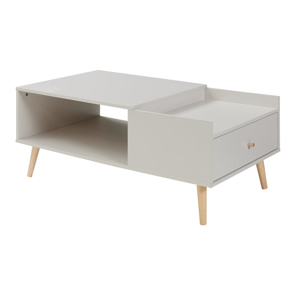 Masuta cafea Hallevil 44x106x59 cm alb [en.casa]