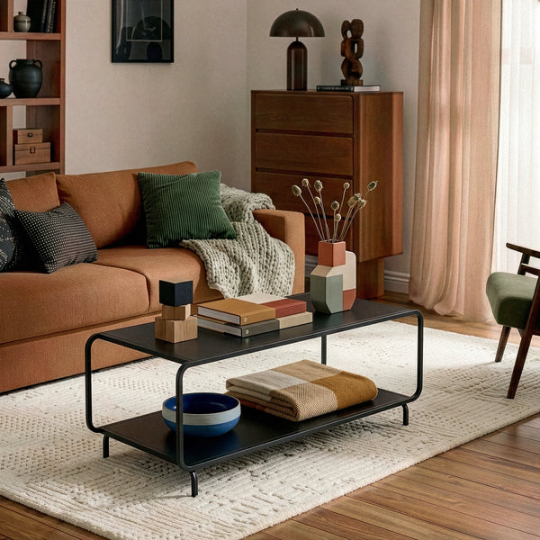 Masuta cafea Færder  115x50x45 cm negru [en.casa]