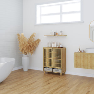 Dulap pantofi Sirgerg 91x72x35 cm bambus natur  [en.casa] 