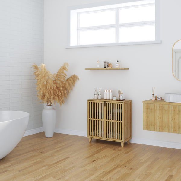 Dulap auxiliar Sirgerg 77x72x33 cm bambus natural [en.casa]