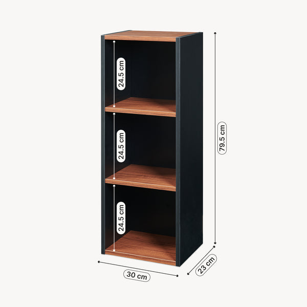 Raft ingust carti Tron 80x30x23 cm [en.casa] 