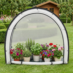 Sera gradina cu fermoar Larshasas 180x80x170 cm transparent  [en.casa] 