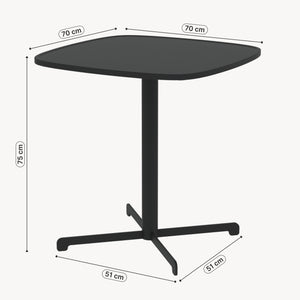 Masă bistro de exterior Foggia 75x70x70 cm oțel antracit [casa.pro]