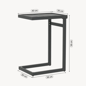 Masă auxiliară de exterior Gaby oțel 58x40x30 cm antracit [casa.pro]
