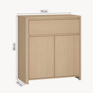 Dulap auxiliar Takranmaa 88x79x39 cm aspect stejar [en.casa]