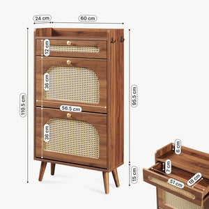 Suport pentru încălțăminte Virievarnu 111x60x24 cm aspect nuc [en.casa]