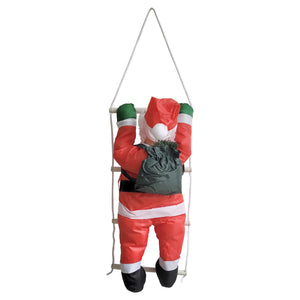 Mos Craciun pe scara Figurina Craciun 60 cm [en.casa]