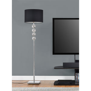 Lampa podea Spheridern 1 x E 27 crom/negru [lux.pro]