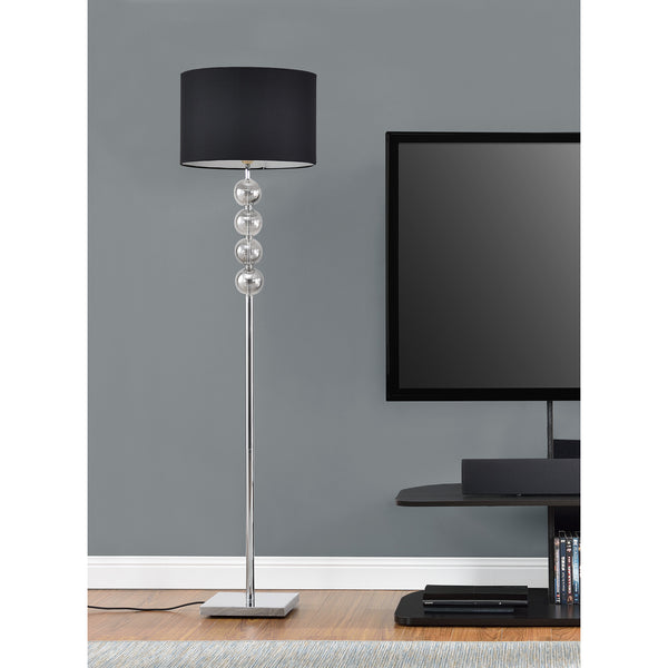 Lampa podea Spheridern 1 x E 27 crom/negru [lux.pro]