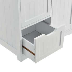 Dulap baie AANT-0337 cu usa si 4 sertare  [en.casa]
