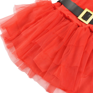 [en.casa]® Costum Craciunita, 64 x 50 cm, EUR 36-42, 100% poliester, alb/rosu