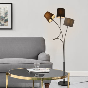 Lampadar Treviso 3 x E14 maro negru gri [lux.pro]
