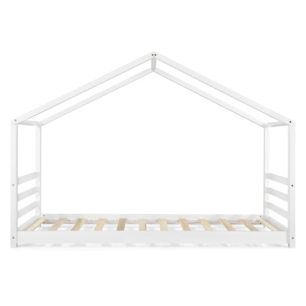 Pat copii Colibri design casuta alb [en.casa] 