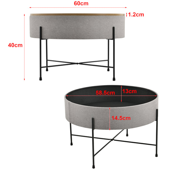 Masuta cafea Mia 40 x 60 cm cu blat detasabil [en.casa] 