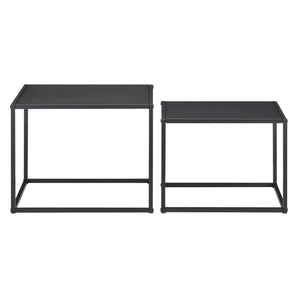 Set 2 masute living Rona masuri diferite negru mat [en.casa]
