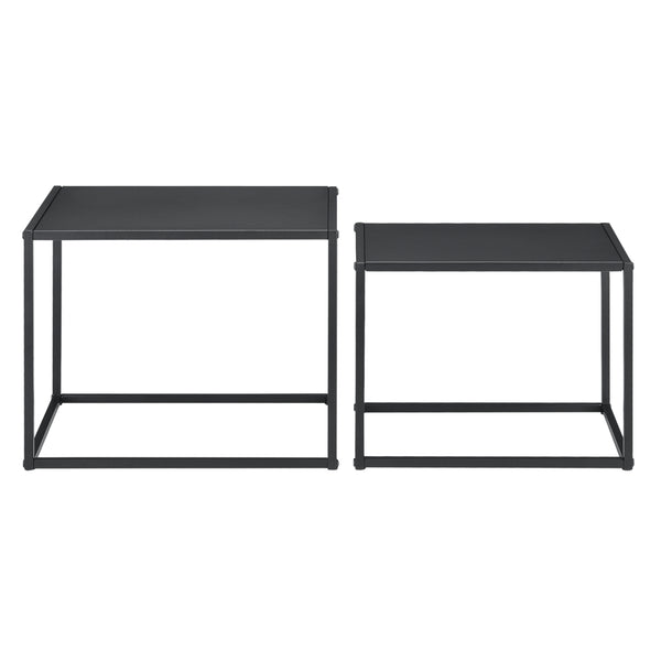 Set 2 masute living Rona masuri diferite negru mat [en.casa]