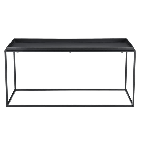 Masuta cafea Romelia 47 x 100 x 50 cm metal negru mat [en.casa]
