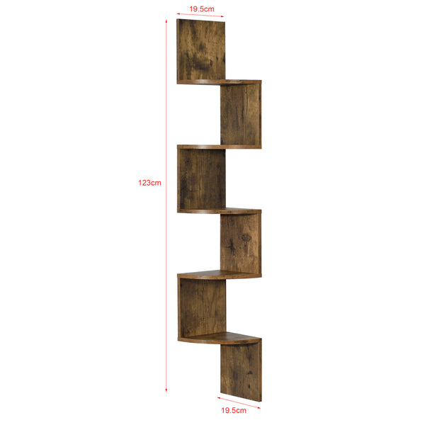 Raft decor de colt HTRW-8279 zig-zag montabil perete  [en.casa]