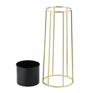 Suport plante Macon 2 bucati metal negru/auriu masuri diferite [en.casa]