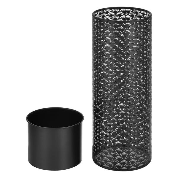 Suport flori Virton 2 bucati masuri diferite  metal/negru [en.casa]