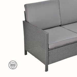 Set mobilier gradina ACRS-17025 canapea taburet masa ratan sintetic [en.casa]