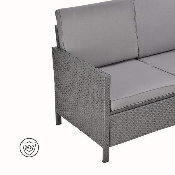 Set mobilier gradina ACRS-17025 canapea taburet masa ratan sintetic [en.casa]