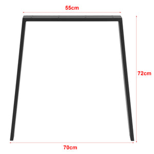Picioare masa ACTL-3804 otel 55 - 75 x 72 cm negru  [en.casa] 