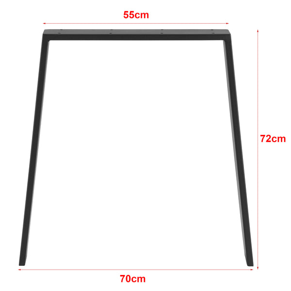 Picioare masa ACTL-3804 otel 55 - 75 x 72 cm negru  [en.casa] 