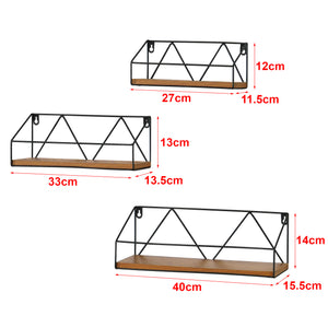Raft de perete Kolding set 3 bucati masuri diferite [en.casa] 