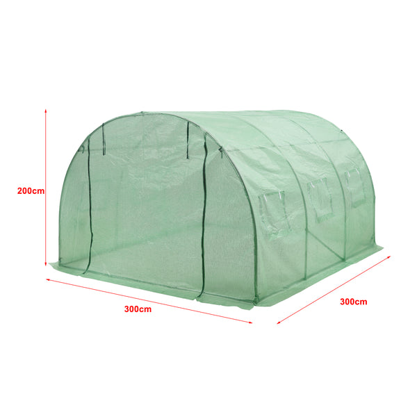 Solar gradina Dornbirn 300 x 300 x 200 cm polietilena folie plasa verde [en.casa] 