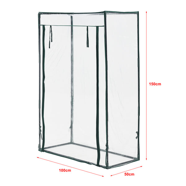 Sera gradina Terzigno 100 x 50 x 150 cm folie-PVC [en.casa]