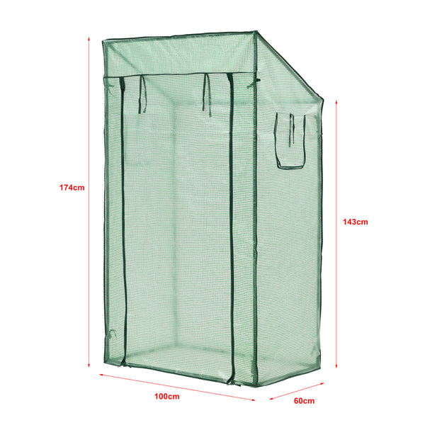 Sera gradina Marzano 100 x 60 x 174 cm folie PE verde [en.casa]