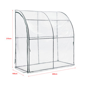Sera gradina Juta 100 x 200 x 215 cm otel/PVC [en.casa]