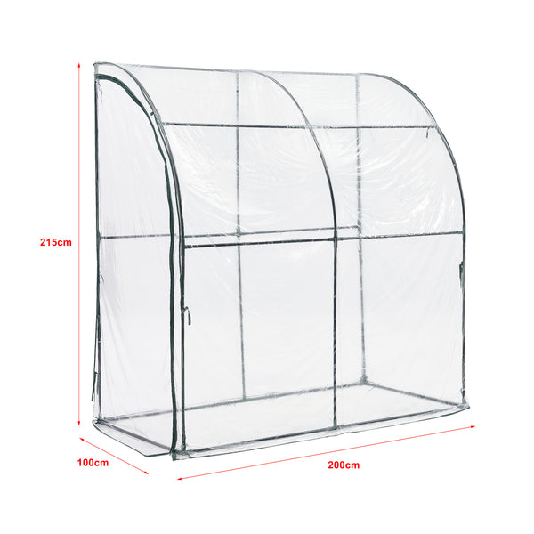 Sera gradina Juta 100 x 200 x 215 cm otel/PVC [en.casa]