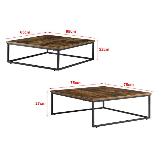 Set 2 masute cafea Haninge masuri diferite [en.casa]