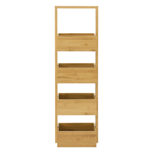 Raft uz casnic din bambus 4 compartimente depozitare Bardu 88 cm [en.casa]