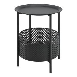 Masuta cafea Kruibeke metal negru [en.casa]