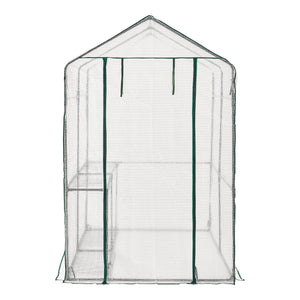 Solar gradina cu rafturi Oosterhout 120 x 186 x 190 cm transparent [en.casa]