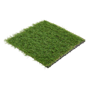 Placi iarba artificiala pentru terasa ACWP-6403 HDPE verde 11 buc [en.casa]