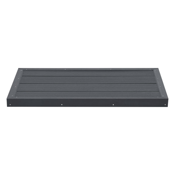 Cadita dus gradina Nurtingen 150kg WPC gri inchis [en.casa]