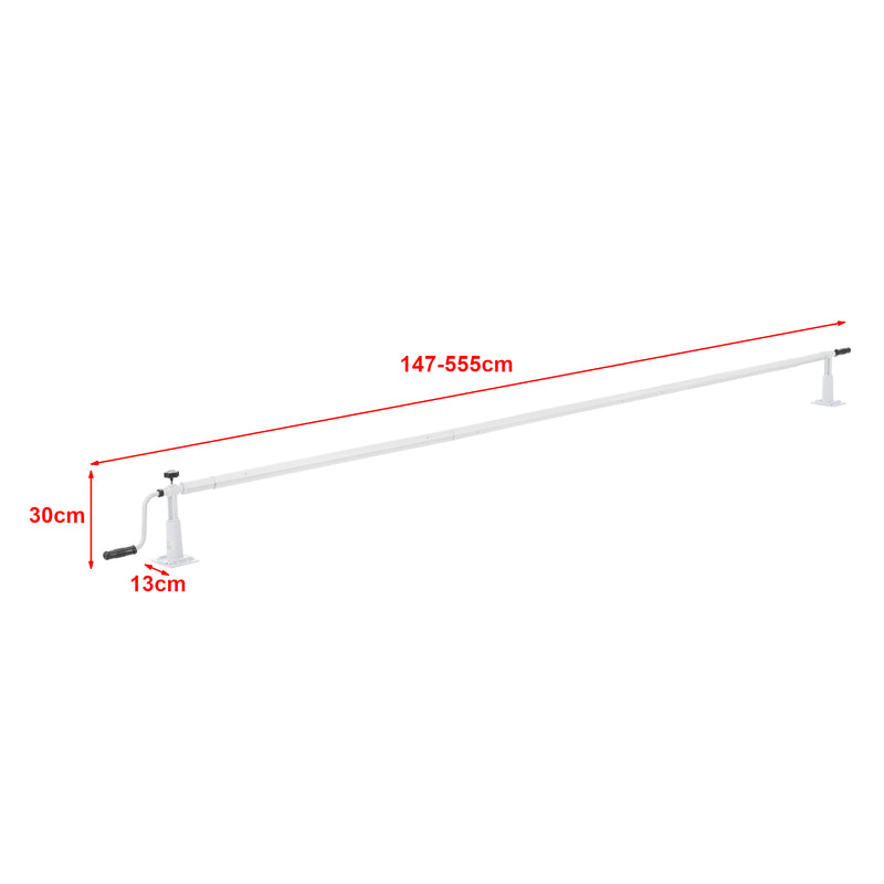 Schiță cotată Derulator prelata piscina Oliveti  555 cm aluminiu/plastic [en.casa]