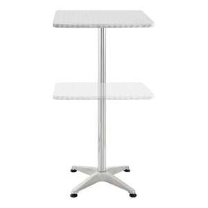 Masa bistro bar patrata Jarpen 115 cm argintiu cu blat pliabil [en.casa]