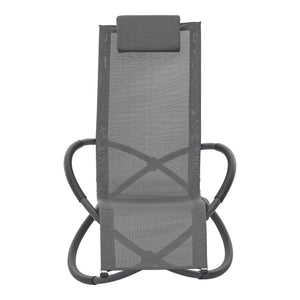Scaun balansoar gradina Pulsano 150 Kg gri inchis [en.casa]