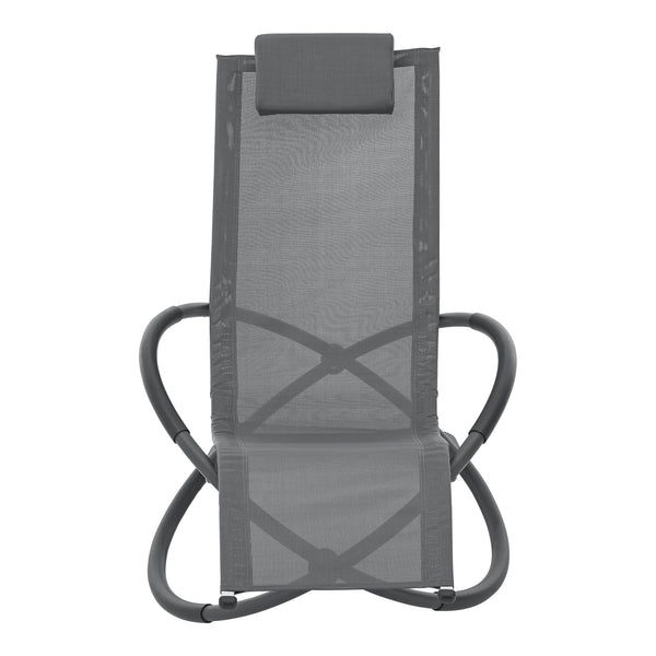 Scaun balansoar gradina Pulsano 150 Kg gri inchis [en.casa]