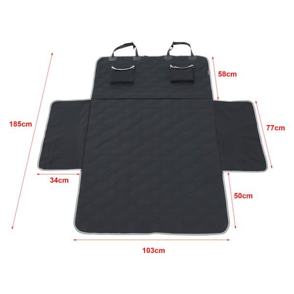 Husa auto protectie transport caini Wolverhampton 185 x 171 cm poliester negru [en.casa]