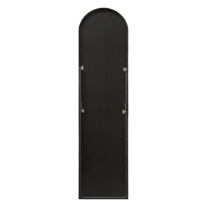 Oglinda de podea Bugnara cu rama negru aluminiu [en.casa]