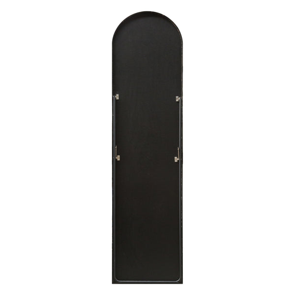 Oglinda de podea Bugnara cu rama negru aluminiu [en.casa]